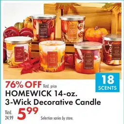 Boscov's HOMEWICK 14-oz. 3-Wick Decorative Candle offer
