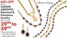 Boscov's GIANNI ARGENTO Diamond & Gemstone Jewelry offer