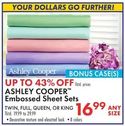 Boscov's ASHLEY COOPER Embossed Sheet Sets offer