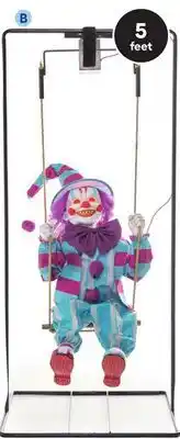 Lowe's 5-ft Motion Activated Swinging Clown Animatronic offer