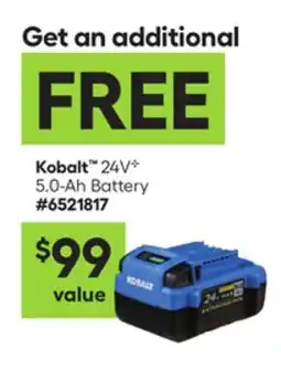 Lowe's 24V 5.0-Ah Battery offer