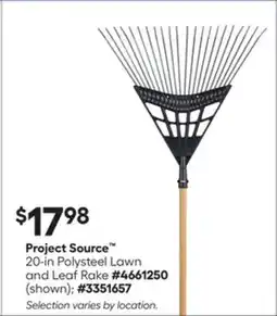 Lowe's 20-in Polysteel Lawn and Leaf Rake #4661250 offer
