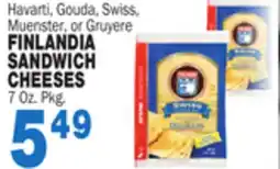 Bravo Supermarkets FINLANDIA SANDWICH CHEESES offer