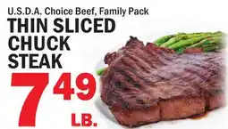 Bravo Supermarkets THIN SLICED CHUCK STEAK offer