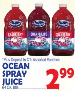 Bravo Supermarkets OCEAN SPRAY JUICE offer