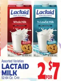 Bravo Supermarkets ASSORTED VARIETIES LACTAID MILK offer