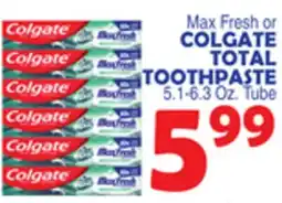 Bravo Supermarkets COLGATE TOTAL TOOTHPASTE offer