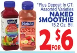 Bravo Supermarkets NAKED SMOOTHIE offer
