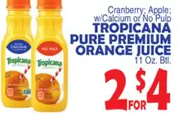 Bravo Supermarkets TROPICANA PURE PREMIUM ORANGE JUICE offer