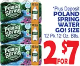 Bravo Supermarkets POLAND SPRING WATER GO! SIZE offer