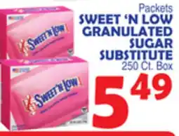 Bravo Supermarkets SWEET 'N LOW GRANULATED SUGAR SUBSTITUTE offer