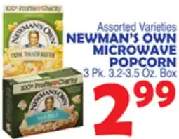 Bravo Supermarkets NEWMAN'S OWN MICROWAVE POPCORN offer