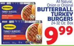 Bravo Supermarkets BUTTERBALL TURKEY BURGERS offer