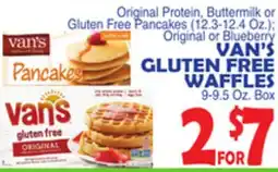 Bravo Supermarkets VAN'S GLUTEN FREE WAFFLES 9-9.5 Oz. Box offer