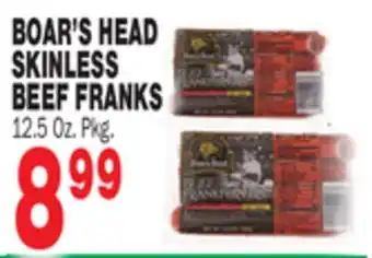 Bravo Supermarkets BOAR'S HEAD SKINLESS BEEF FRANKS offer