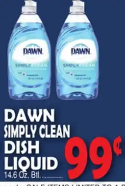 Bravo Supermarkets DAWN SIMPLY CLEAN DISH LIQUID offer