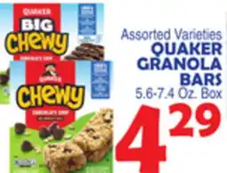 Bravo Supermarkets QUAKER GRANOLA BARS offer