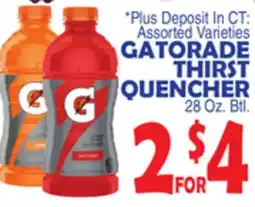 Bravo Supermarkets GATORADE THIRST QUENCHER offer