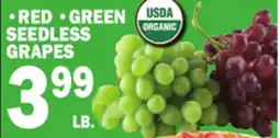 Bravo Supermarkets RED, GREEN SEEDLESS GRAPES offer