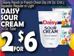 Bravo Supermarkets DAISY SOUR CREAM 14 Oz. Tube offer