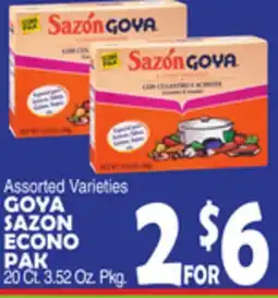 Bravo Supermarkets GOYA SAZON ECONO PAK offer