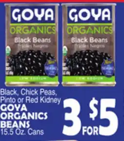 Bravo Supermarkets GOYA ORGANICS BEANS offer