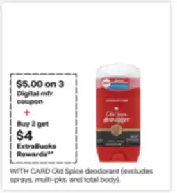 CVS Old Spice deodorant (excludes sprays, multi-pks, and total body) offer