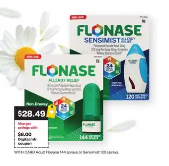 CVS Adult Flonase 144 sprays or Sensimist 120 sprays offer
