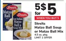 ACME Streits Matzo Ball Soup or Matzo Ball Mix offer