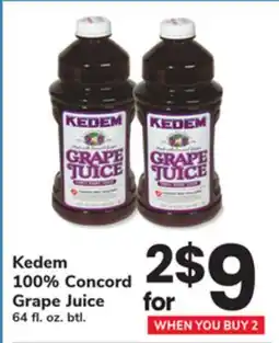 ACME Kedem 100% Concord Grape Juice offer