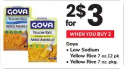 ACME Goya Yellow Rice Low Sodium Yellow Rice 7 oz.12 pk Yellow Rice 7 oz. pkg offer