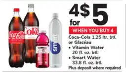ACME Coca-Cola 1.25 ltr. btl., Glaceau Vitamin Water 20 fl. oz. btl., Smart Water 33.8 fl. oz. btl offer