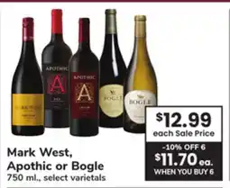 ACME Mark West, Apothic or Bogle offer
