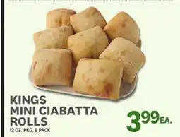 Kings Food Markets KINGS MINI CIABATTA ROLLS offer