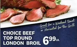 Kings Food Markets CHOICE BEEF TOP ROUND LONDON BROIL offer