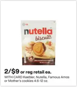 CVS Keebler, Nutella, Famous Amos or Mother's cookies 4.6-12 oz offer