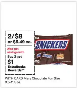 CVS Mars Chocolate Fun Size 9.5-11.5 oz offer