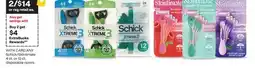 CVS Schick/Skintimate 4 ct. or 12 ct. disposable razors offer