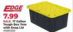 Runnings EDGE Plastics, Inc. 17 Gallon Tough Box Tote with Snap Lid offer