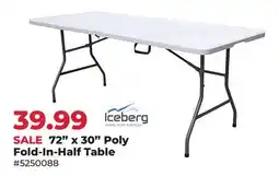 Runnings Iceberg 72 x 30 Poly Fold-In-Half Table offer