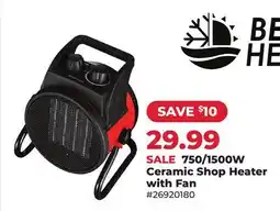 Runnings 750/1500W Ceramic Shop Heater with Fan offer