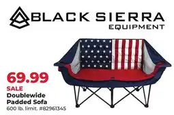 Runnings BLACK SIERRA EQUIPMENT Doublewide Padded Sofa offer