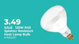 Runnings 125W R40 Splatter Resistant Heat Lamp Bulb offer