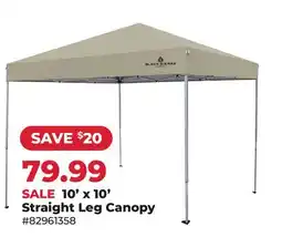 Runnings BLACK SIERRA 10' x 10' Straight Leg Canopy offer