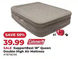 Runnings Coleman SupportRest 18 Queen Double-High Air Mattress offer
