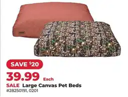 Runnings Large Canvas Pet Beds offer