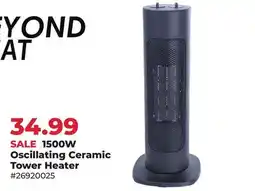 Runnings 1500W Oscillating Ceramic Tower Heater offer