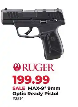 Runnings MAX-9 9mm Optic Ready Pistol offer
