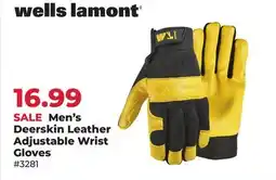 Runnings Men's Deerskin Leather Adjustable Wrist Gloves offer