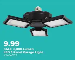 Runnings 6,000 Lumen LED 3 Panel Garage Light offer